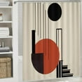thumbnail image 6 of Chilfamy Bauhaus Modern Art Deco Geometric Printed Shower Curtain with Hooks, Easy Care 100% Polyester Fabric, Home Bathroom Decoration Washable Curtain - Various Sizes 60x72, 6 of 7