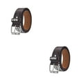 thumbnail image 1 of kurtrusly Premium Studded Belt All-match Unique Gift Various Size Metal Punk Rivet Belt For Men And Women Women Riveted Metal Belt coffee 110cm 2Set, 1 of 6