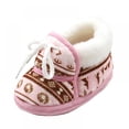 thumbnail image 6 of Baby Booties Newborn Boy Girl Shoes Winter Warm Fur Lining Non-Slip Lace Up Prewalker Boots 6-12M, 6 of 6