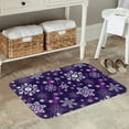 thumbnail image 7 of Yiaed Christmas Purple Snowflakes Print Flannel Doormat Mat Outdoor Indoor Door Mats,Welcome Matt Outdoor Front Door Mat Doormat Outdoor Mat Outdoor Mat,16"x24", 7 of 7