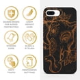 thumbnail image 4 of Case Yard Wooden Case for iPhone-8-Plus Soft TPU Silicone cover Slim Fit Shockproof Wood Protective Phone Cover for Girls Boys Men and Women Supports Wireless Charging Boho Elephant Design, 4 of 7