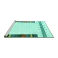 thumbnail image 2 of Ahgly Company Machine Washable Indoor Round Solid Turquoise Blue Modern Area Rugs, 3' Round, 2 of 4