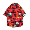 thumbnail image 4 of DDAPJ pyju Mens Big and Tall Hawaiian Shirt Short Sleeve Floral Button Down Shirts Tropical Summer Beach Shirts Camp Collar Shirt Prime Sales Today Multicolor M, 4 of 8