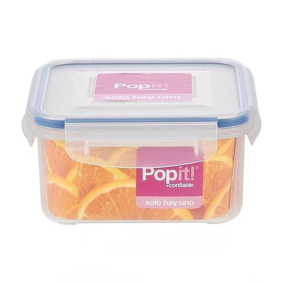 Contenedor Hermético Popit! XE222-12 Cuadrado 830 mL