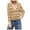 Khaki, variant on TJAZFJPA Womens Sweaters Plus Size Crew Neck Sweater Stitching Striped Sweater Lapel Loose Plus Size Sweater Women Fall Sweaters for Women 2024 Pumpkin Plus Size Mock Neck Sweater