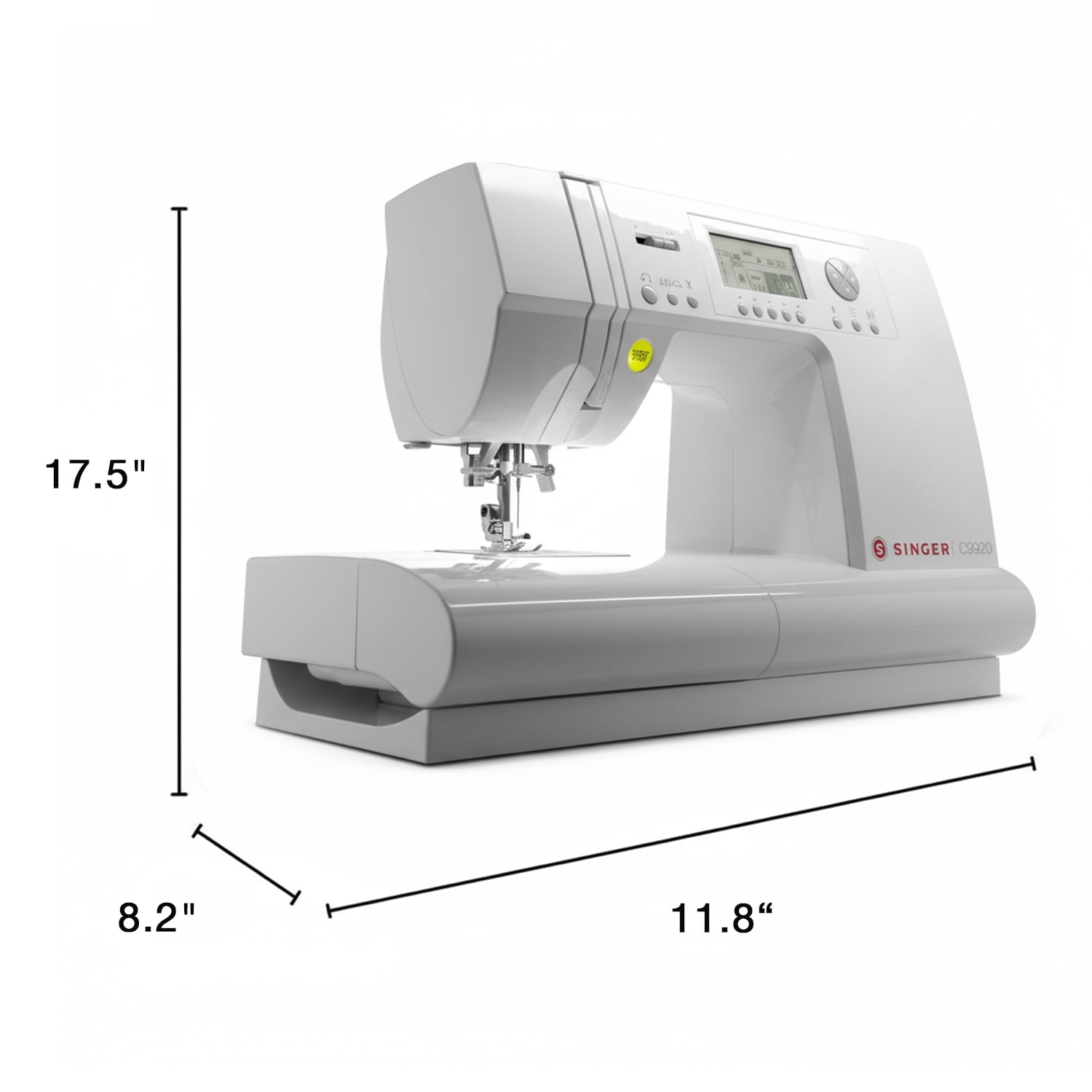 SINGER® C9920 Computerized Sewing Machine with Accessories | 810 built-in stitches deliver 1,163 Stitch Applications | 5 Lettering Fonts, Mirror Imaging, LCD Screen, Metal Frame