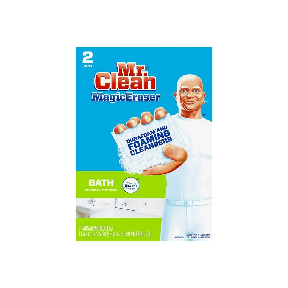Mr. Clean Magic Eraser Bathroom Scrubber, 4 1/2" x 3 1/5", 2/Box, 16
