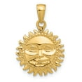 thumbnail image 3 of 14K Yellow Gold Charm Pendant Men'S 24 mm 17 Solid Polished 3-Dimensional Sun, 3 of 5