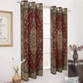 thumbnail image 3 of Bohemia 2pcs Blackout Curtains For Living Room Bedroom Grommet Top Window Set for Left And Right Biparting Open, 3 of 6