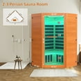 thumbnail image 6 of Enyopro 2-3 Person Home Sauna, Far Infrared Wooden Sauna Room, Canadian Hemlock Indoor Corner Sauna Spa, 2100W Fast Heating, 6 of 8