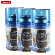 Sure Scents Automatic Spray Refill, Fresh Linen  4.5 Oz, Pack Of 3