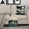 thumbnail image 6 of Green Mountain Pillow Covers 16x16 Inch Set of 2 Tree Nature Landscape Sunset Forest Decorative Outdoor Throw Pillow Covers Modern Linen Square Cushion Covers For Sofa Couch Bedroom Indoor Home Decor, 6 of 6