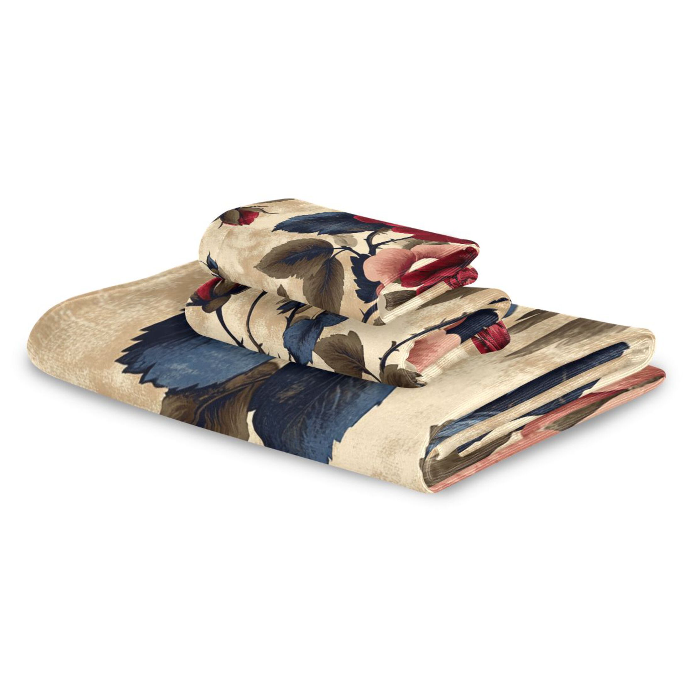 BZSMCE 3piece Bath Towel Sets Hand Bath Towels Fashion Vintage Floral Elegance Printed Towel Sets