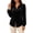 Black, variant on Velvet Collared Blouses for Women Lightweight Soft Long Sleeve Solid Color Tops Loose Dressy Front Hem Split Fall Shirts S