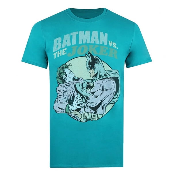 DC Comics - Camiseta Batman Vs Joker para Hombre (Jade)