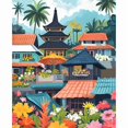 thumbnail image 3 of Kit de pintura por números Pink Picasso Flower Market Bali 40x50 cm, 3 of 9
