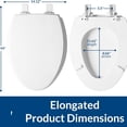 thumbnail image 4 of Slow Close Toilet Seat, Easy Clean, Non Slip Premium Wood Seat, Easy Install, 4 of 5