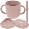 thumbnail image 3 of Vaso de aprendizaje para bebés, de silicona, con asas dobles, 3 of 5