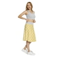thumbnail image 4 of Women's Mustard Symmetric Curved Stripes A-line Printed Skirt Casual Wear, 2XL, Marigold, by Ambesonne, 4 of 6