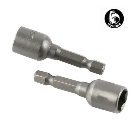 

2pcs Nut Driver Bit Hexagon Socket and Shank Quick-release Nut Setter Driver Drill Bit Set 65x13mm