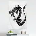 thumbnail image 1 of Chinese Art Tapestry, Claws of Creature Asian Empire Imperial Strength Illustration, Fabric Wall Hanging Decor for Bedroom Living Room Dorm, 5 Sizes, White and Charcoal Grey, by Ambesonne, 1 of 1