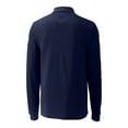 thumbnail image 3 of Men's Cutter & Buck Navy Chicago Bears Advantage Tri-Blend Pique Long Sleeve Throwback Polo, 3 of 3