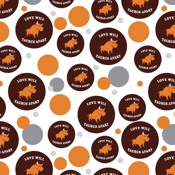 Love Will Taurus Apart Zodiac Bull Tear Us Funny Humor Premium Gift Wrap Wrapping Paper Roll