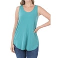 thumbnail image 1 of TheLovely Women & Plus Scoop Neck Sleeveless Round Hem Relaxed Fit Casual Tank Top, 1 of 4