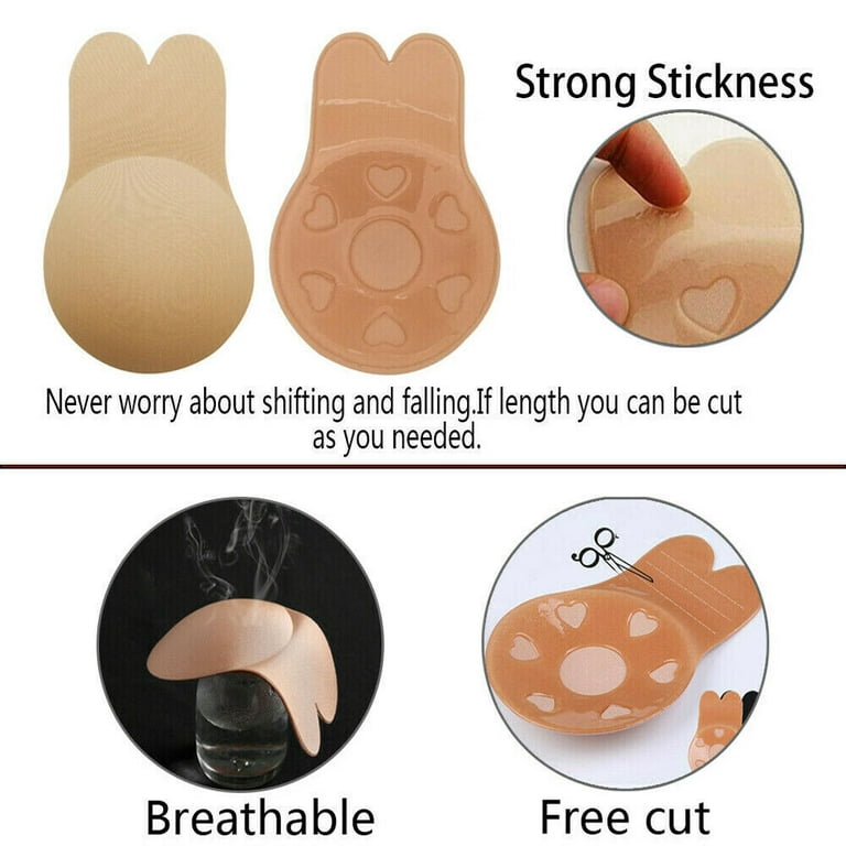 Women Invisible Silicone Breast Pads Boob Lift Tape Bra Nipple Cover  Sticker Pad