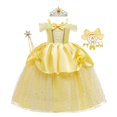 thumbnail image 1 of Vestidos de princesa Memraid para niñas, vestido informal de algodón para niños pequeños, Encanto, Bella Durmiente, Blancanieves, disfraces de fiesta de cumpleaños de Minnie Fivean unisex, 1 of 2