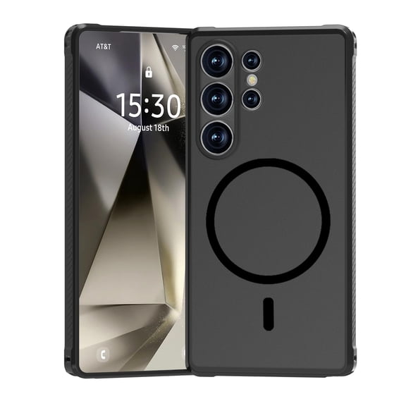 Dteck Magnetic Case for Samsung Galaxy S25 Ultra,Shockproof TPU PC Case Compatible with Mag Safe Back Cover for Samsung Galaxy S25 Ultra,Black