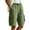 Army Green, variant on Qulqfy Biker Cargo Shorts for Women Baggy Wide Leg Lightweight High Waist Drawstring with 4 Pockets Army Green Womens Shorts