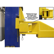 Atlas Automotive Equipment 9KBPX 2-Post Lift/Hoist, Baseplate Style, 96 Minimum Ceiling Height, 9,000lb Capacity, Symmetric Arms, Dual Hydraulic Chain Drive Cylinders, For Low Ceiling Home Use