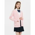 thumbnail image 3 of jinghuiyue Women Sweater Cardigans V Neck Knitted Uniform Button up Long Sleeve JK Top Clothing with Pockets XS, 3 of 7