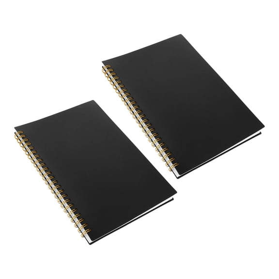 FOMIYES 2Pcs Money Log Book Black with Sturdy Cover for Personal and Business Finance