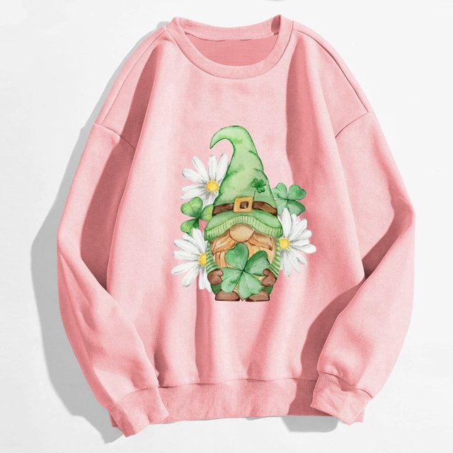 Mode Hoodies pour Femmes 2023 Col Rond Imprimé Manches Longues Hauts Blouse Régulière Imprimée 50% de Réduction Liquidation Costumes Halloween/noël