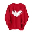 thumbnail image 4 of NexTorq Love Sweatshirt - Valentines Sweatshirts for Women Love Heart Graphic Pullover Crewneck Long Sleeve Tops Valentine's Day Sweatshirt M4-Red XL, 4 of 7