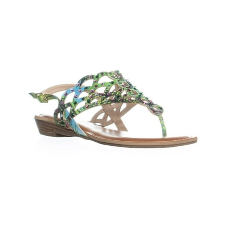 Womens ZiGiSoho Mariane Flat Thong Sandals, Green Multi