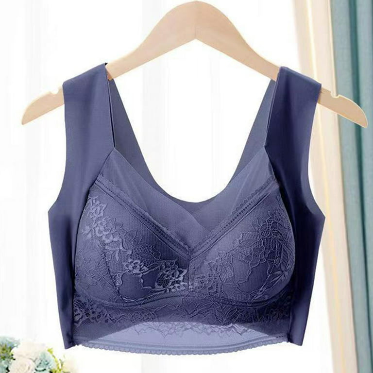 AIEOTT Wirefree Bras for Women ,Plus Size Lace Bra Wirefreee Extra