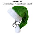 thumbnail image 4 of Green Santa Hat - Adults Deluxe Green And White Xmas Christmas Hat, 4 of 7
