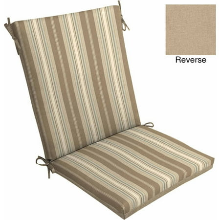 Mainstays Outdoor Dining Chair Cushion Tan Stripe Mainstays Outdoor Dining Chair Cushion Tan Stripe
