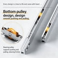 thumbnail image 6 of Glass Sliding Door Hardware Kit - 5mm Thick Double U-Channel Aluminum Track with Rollers for Display Cabinet, Closet, Wardrobe, 6 of 6