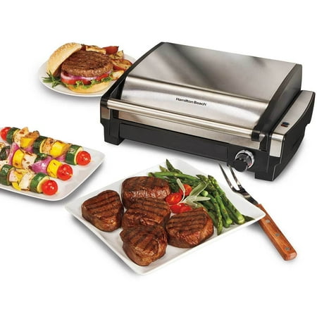 hamilton grill beach indoor electric searing smokeless stick stainless non steel