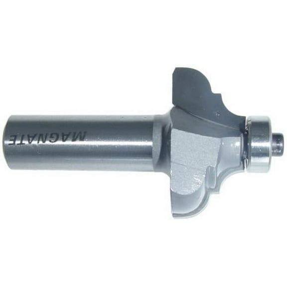 Magnate 3602 Cove & Bead 1/2" Shank Diameter Router Bit - 3/16", 1/4" Radius (Bead, Cove), 5/8" Cutting Height, 1-5/16" Overall Diameter, BR-03 Bearing