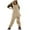 Beige, variant on Women Jumpsuit Brushed Overalls Bibs And Adjustable Suspenders With Warm Winter Ski Pants Casual Rompers