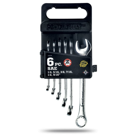 Powerbuilt 6 Piece SAE Combination Wrench Set - 640078