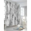thumbnail image 3 of Gray Smudge Shower Curtain Set ，Waterproof Fabric Shower Curtains Abstract Retro Shower Curtains for Bathroom,Bathroom Decor 72"x84", 3 of 6