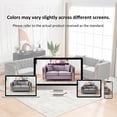 thumbnail image 3 of 61" Chesterfield Velvet Loveseat, Button Tufted, Gold Legs, Classic Couch,Grey, 3 of 9