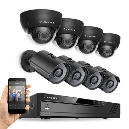 Amcrest 3MP Security Camera System, w/ 4K 16CH (8-Port PoE
