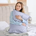 thumbnail image 4 of Sleepgram Pillowcase-Gray-Queen/Standard Size Silk Pilllowcase, Platinum, 4 of 9